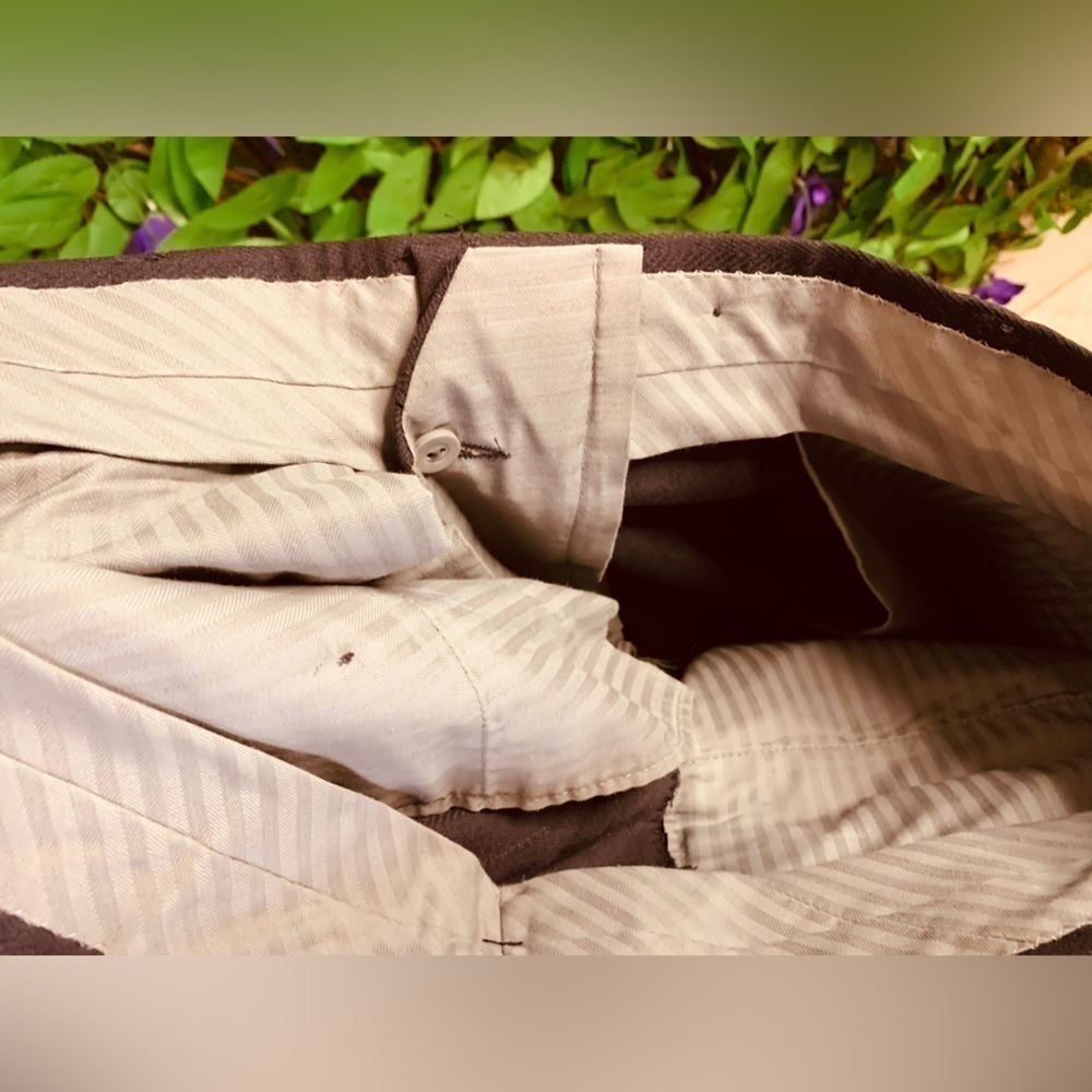 Pierre Cardin 2 Button Suit Jacket and Pants - Grey Pinstripe - Picture 16 of 17